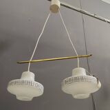 Double glass hanging lamp 1960s