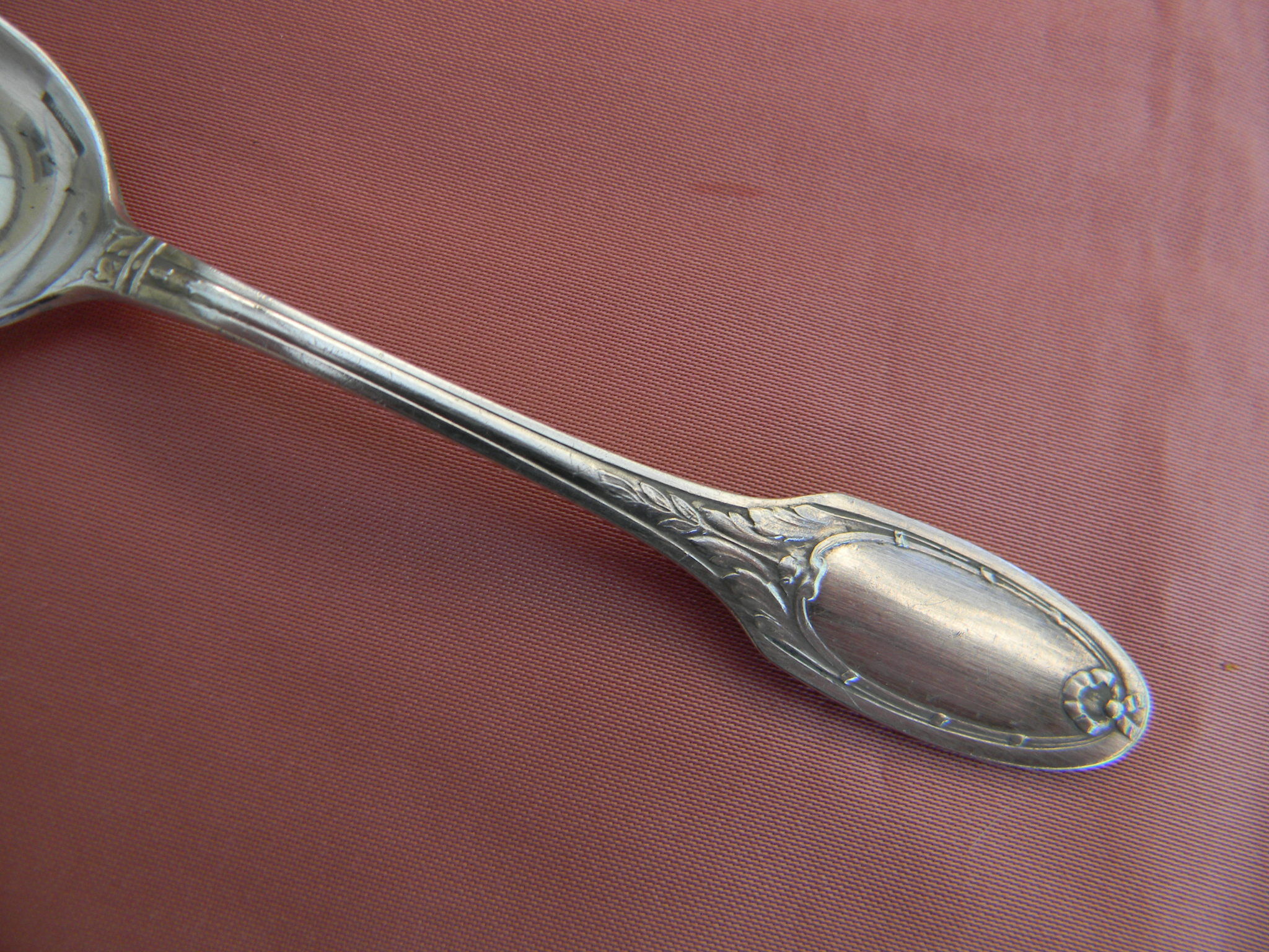 Set of 6 mocha spoons in silver metal christofle