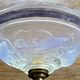 Art Deco lamp 1930 wrought iron opalescent glass fish Ezan