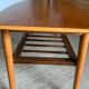 Table basse teck avec porte-revue style scandinave vintage