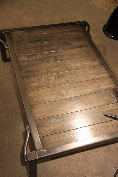 Industrial factory pallet coffee table