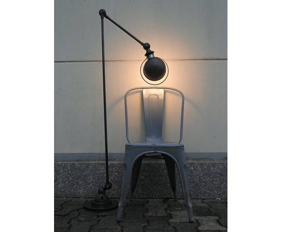 Lamp Jielde vintage graphite e-reader 2 arms of Jean Louis Domecq 1960