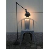 Lamp Jielde vintage graphite e-reader 2 arms of Jean Louis Domecq 1960