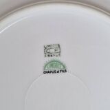 Composition de 6 assiettes plates en porcelaine