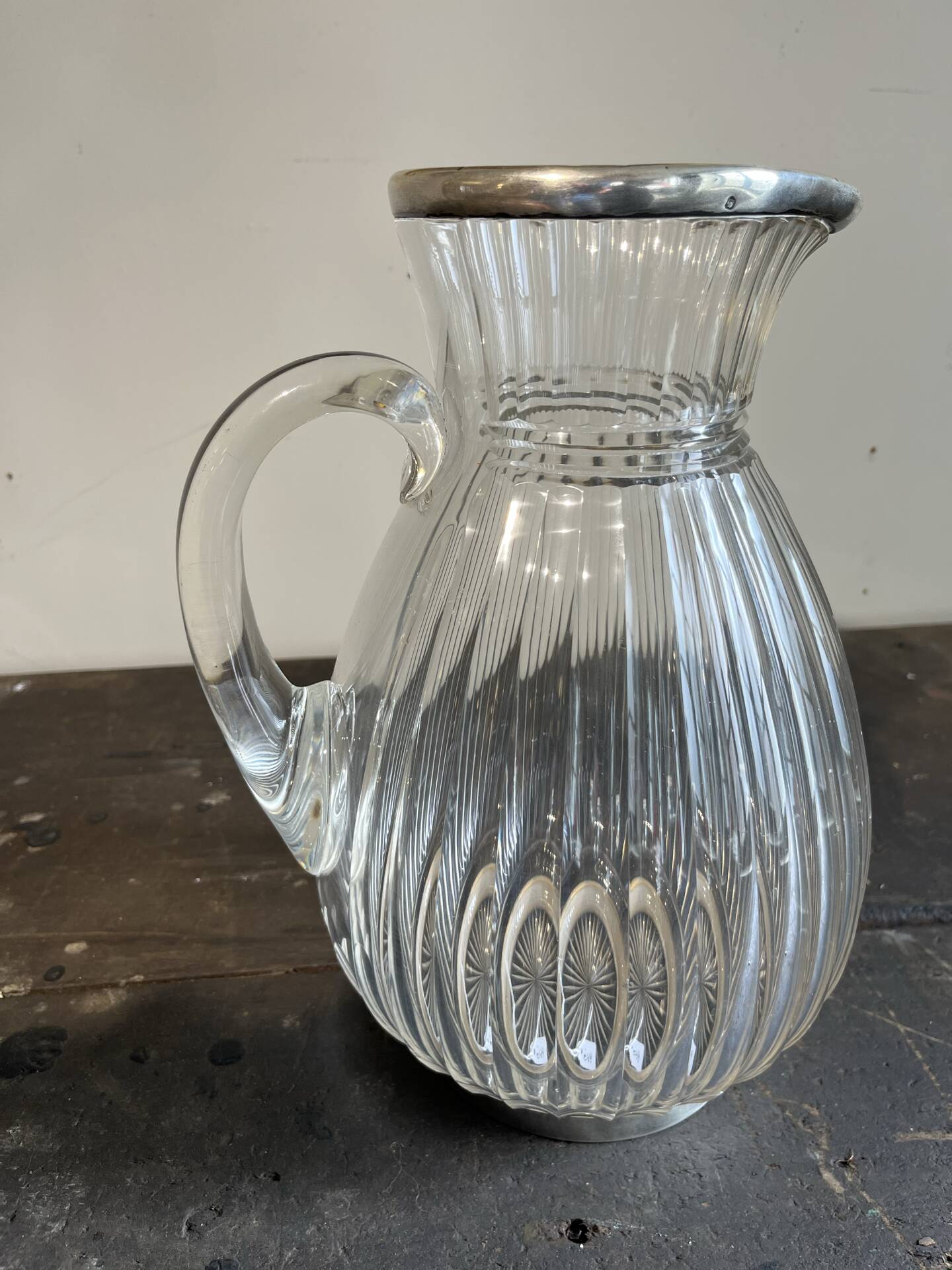 Pichet cristal argent massif 19 eme