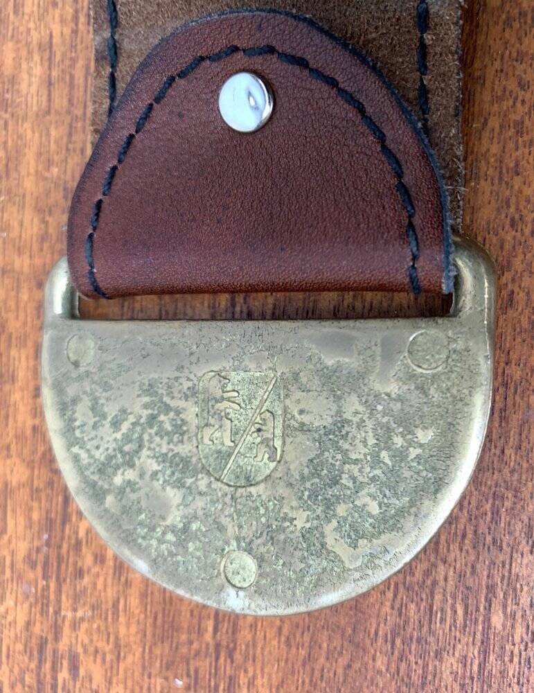 Mid-Century Bronze and Leather Armrest Bowl or Ashtray, 1960s