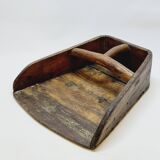 Ancienne Mesure A Grains Chinoise En Bois Art Populaire