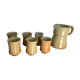 Jug and its vintage stoneware glasses