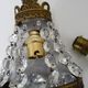 Pair of vintage hot air balloon wall sconces with glass tassels. Year 50