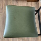 Chaise skaï vert et métal