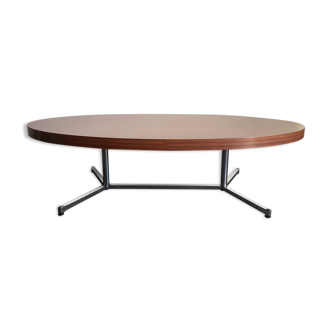 Table design low, oval shape, vintage.