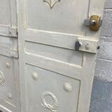 Pair of doors with wood molding