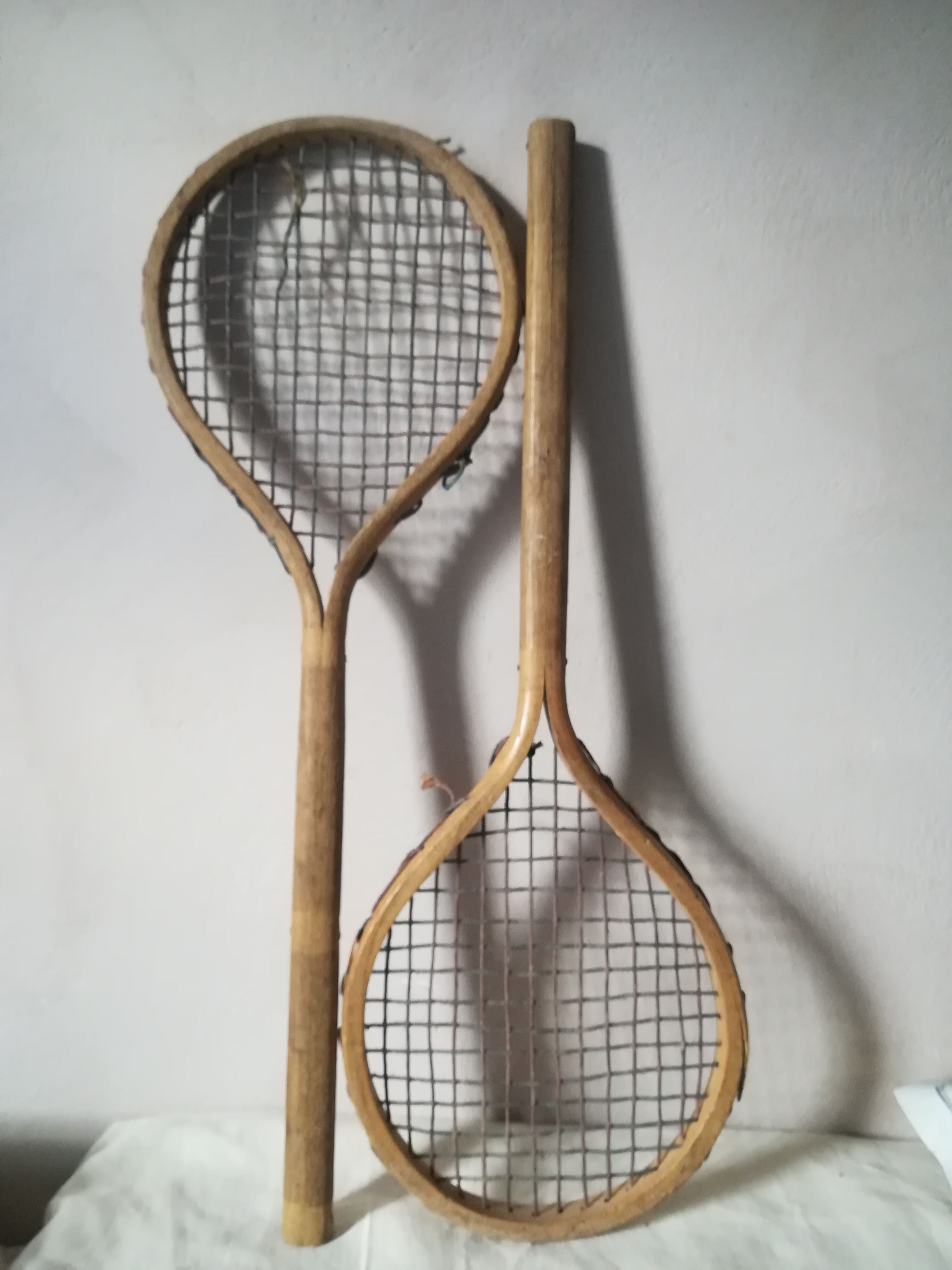 Duo of old wooden snowshoes