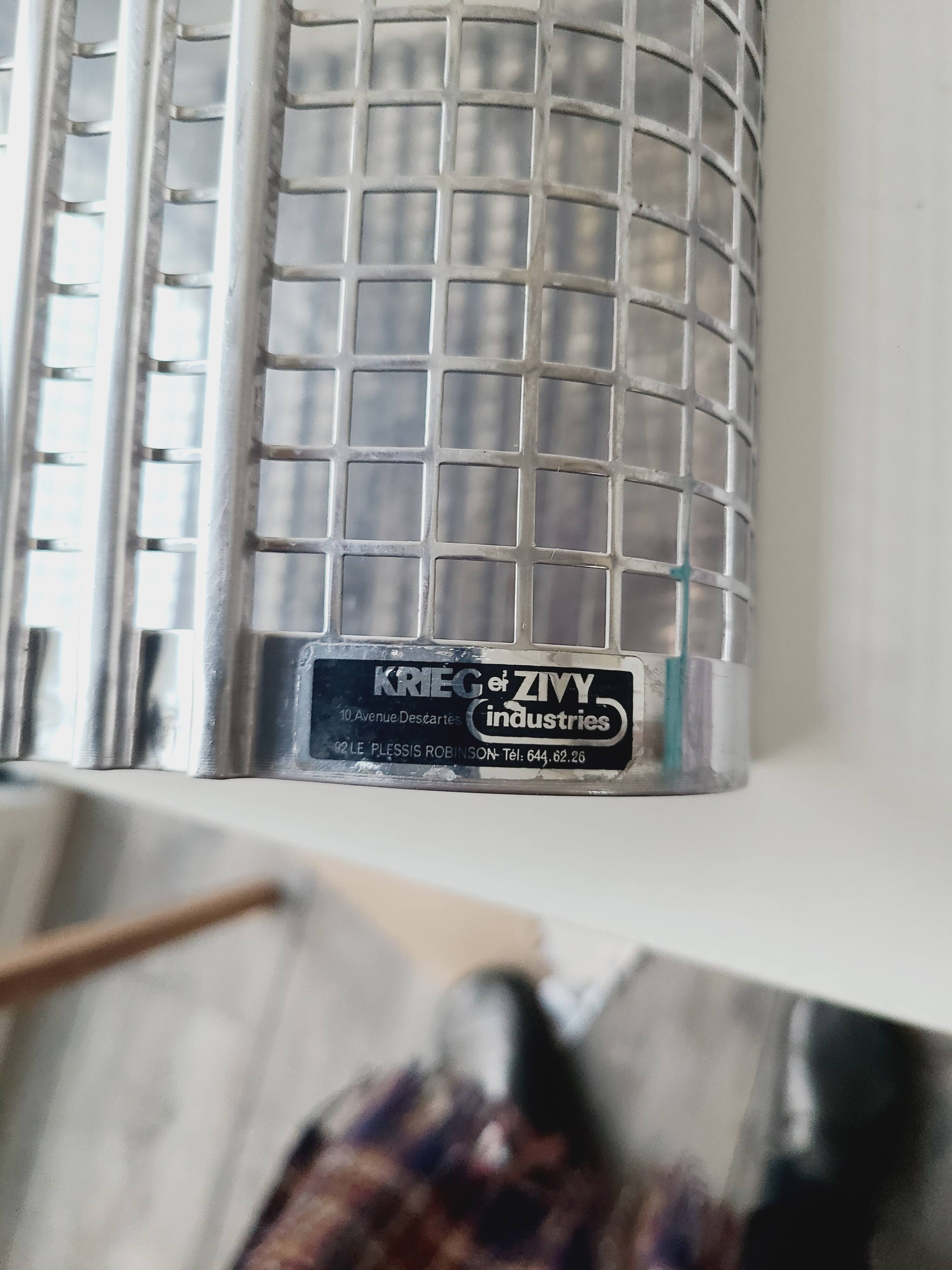 Corbeille murale industrielle en inox
