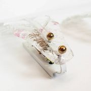 Pair of 80s Murano glass 'Foglio' wall lamps