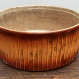 Flat Soufflé Mold in Stoneware, DUROFEU Brand, early 20th century