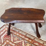 Dark vintage tree trunk side table