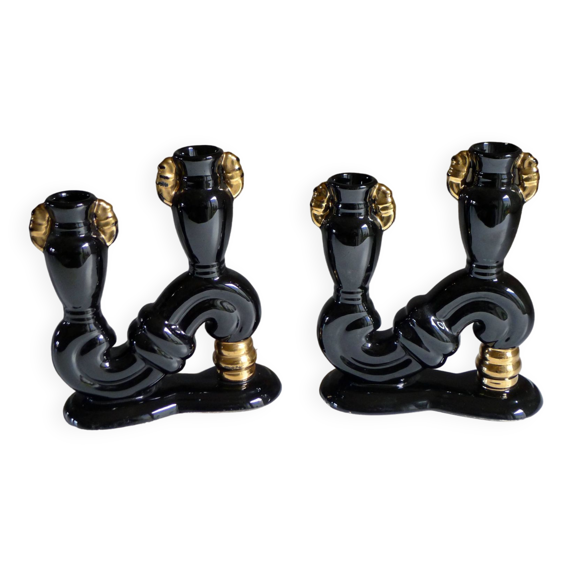 Paire de chandeliers midcentury
