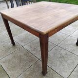 Old large square farmhouse style table