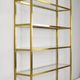 Hollywood Recency Brass and Crystal Shelving, France 70s
