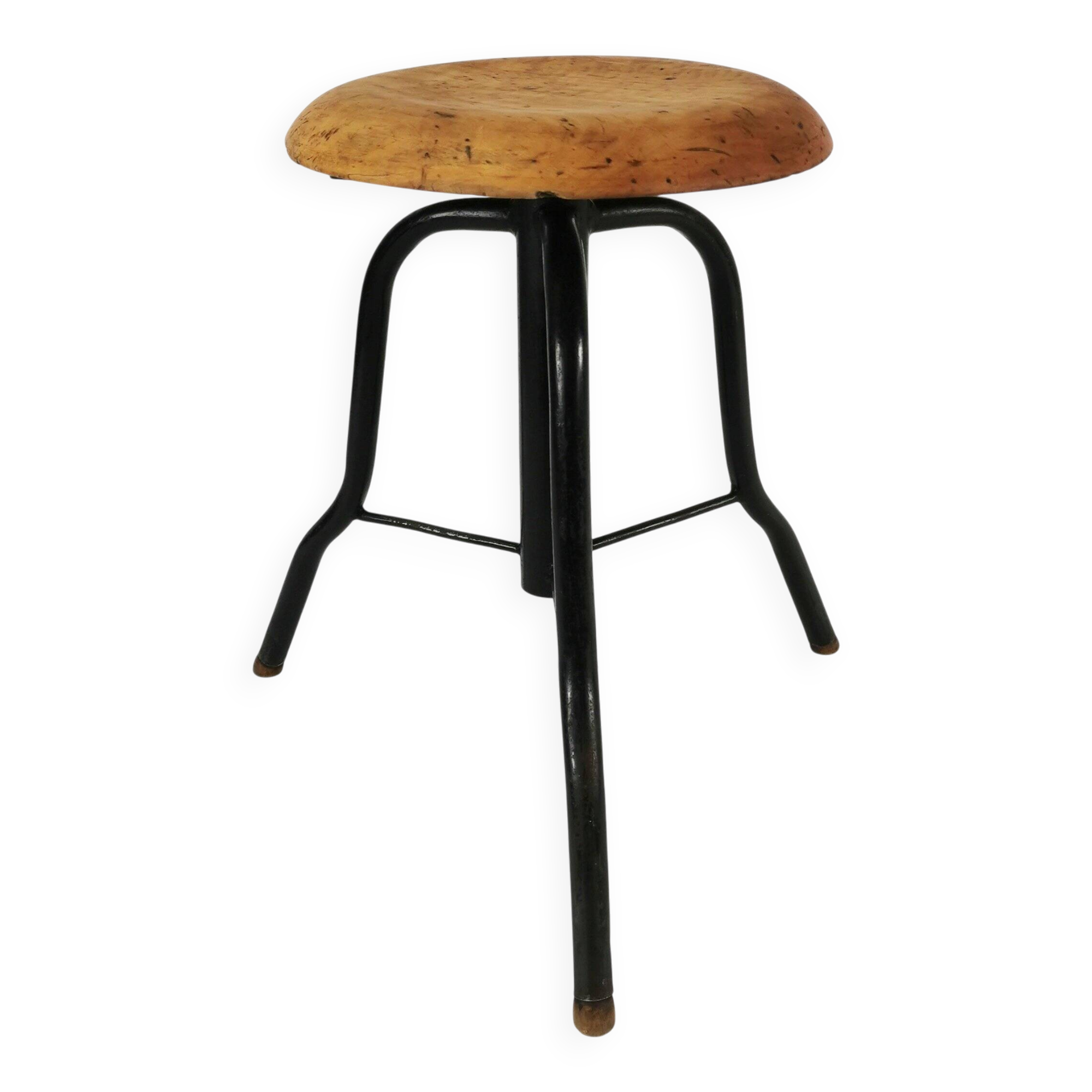 Bauhaus swivel stool, Czechoslovakia, 1960s