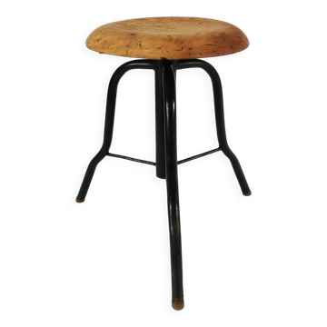 Bauhaus swivel stool, Czechoslovakia, 1960s