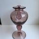 Biot bubble glass candle holder signed purple years 60-70