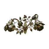 Brass wall sconce golden leaves and roses