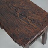 Antique Spanish Rustic Farmhouse Chestnut Side Table / Console, 18th Century