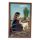 Orientalist painting on cardboard