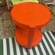 Vintage orange round side table