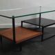 Table low vintage 50s 60s glass