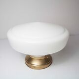 Globe opaline and brass plafon d30cm