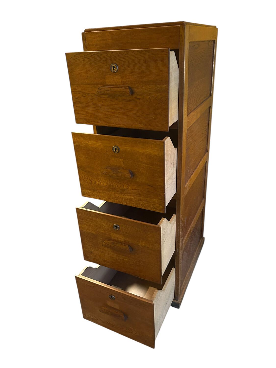 solid oak workshop cabinet, 1950