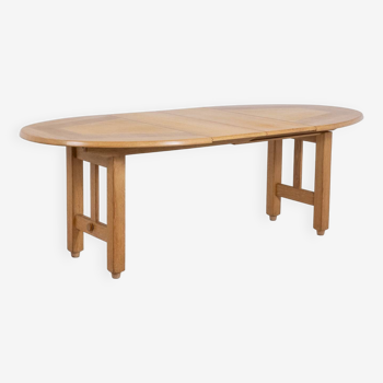 Guillerme and Chambron. Natural oak table. 1970s.