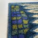 Abstract Scandinavian Multicolor High Pile Rya Rug Carpet, Sweden, 1960s
