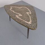 Large German Mosaic Kidney Coffee Table, 1960s