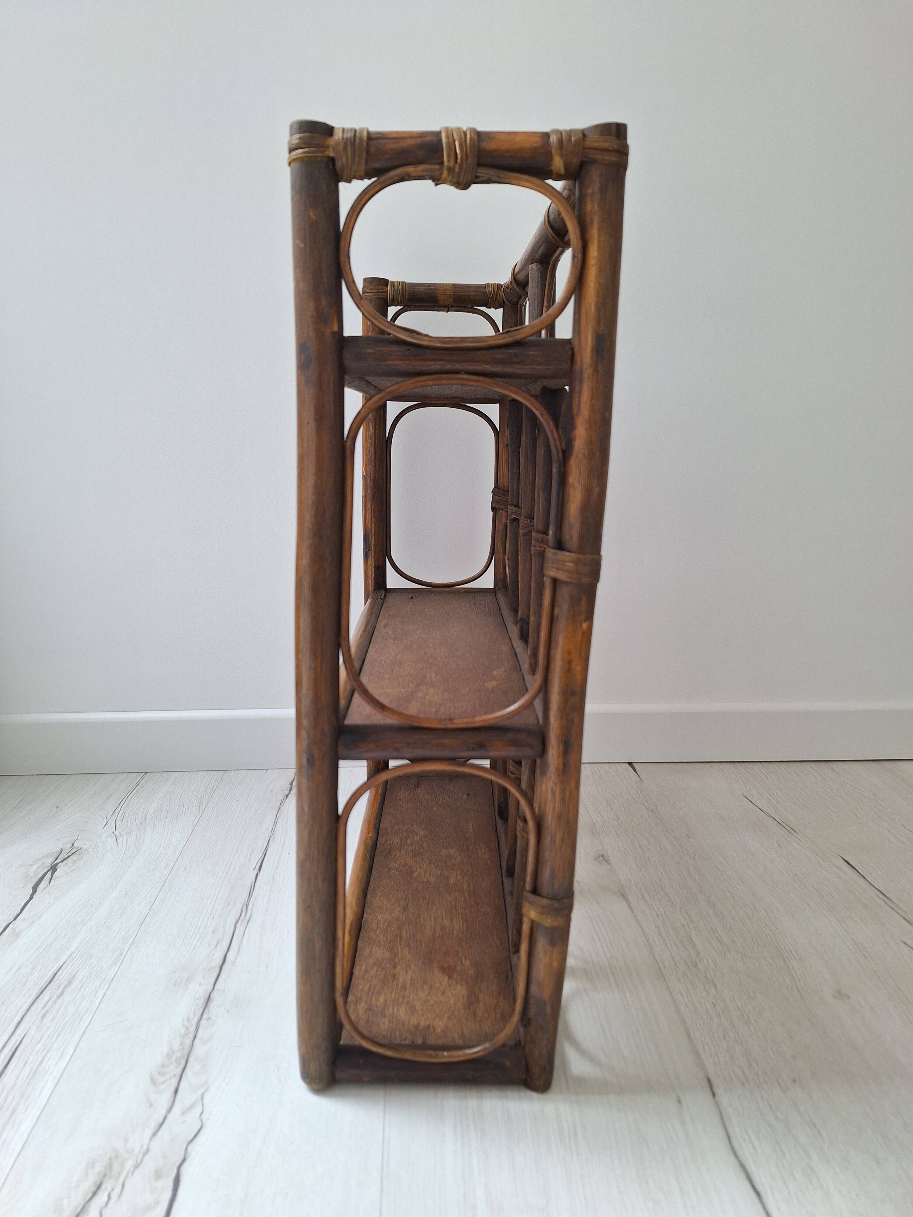 Vintage rattan shelf