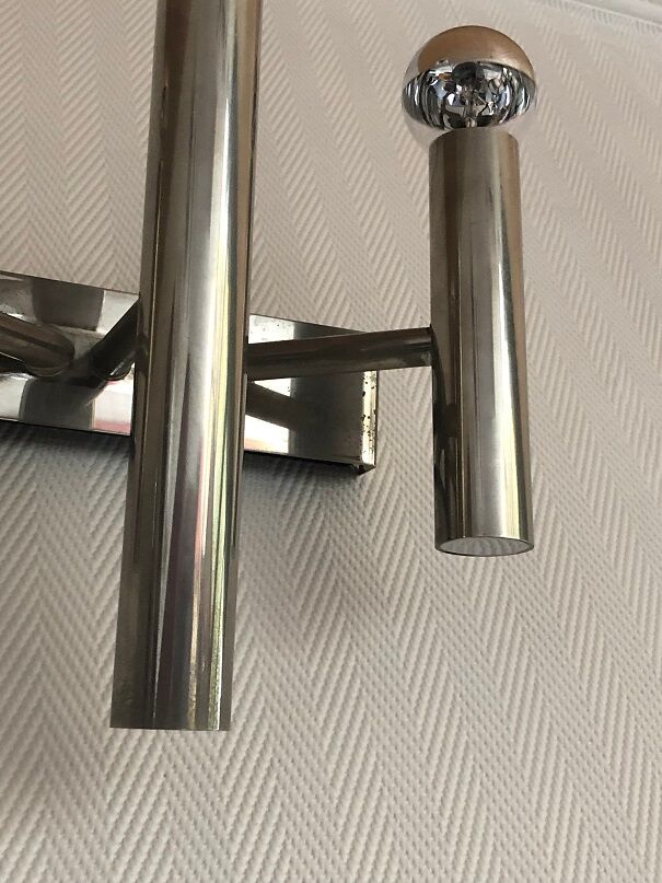 Chrome wall lamp from the 70s