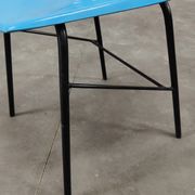 Metal and blue fiber chair by Miroslav Navratil for Vertex