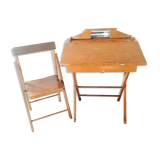 Abacus desk and its chair 1950