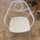 Chaise fauteuil blanche en acier exterieur