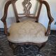 Pair of Italian armchairs from the 1960s with matching ottoman.