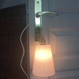 Lamp in white frosted glass