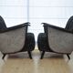 1/2 Tres beaux fauteuils originaux des années 50 ailes de chauve souris