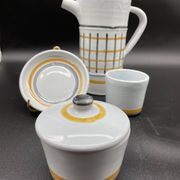 Vintage 1960s coffee service in ceramic, modernist design.