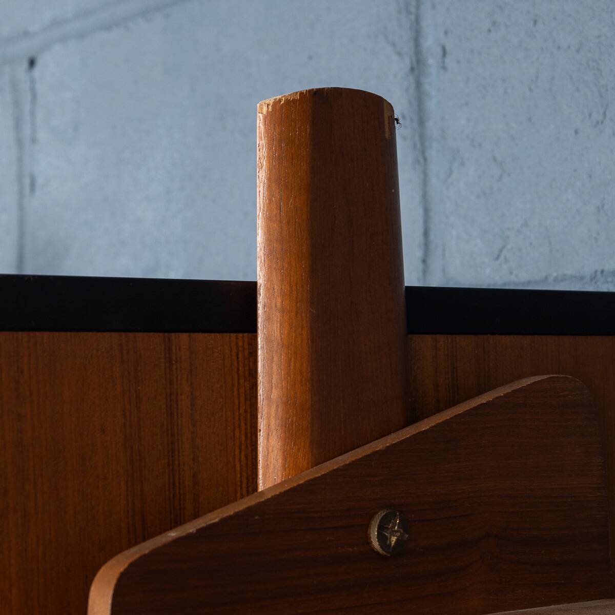 Vintage 20thc italian modular teak wall cabinet c.1960