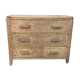 Old retro vintage chest of drawers 3 drawers wooden crude façade oak