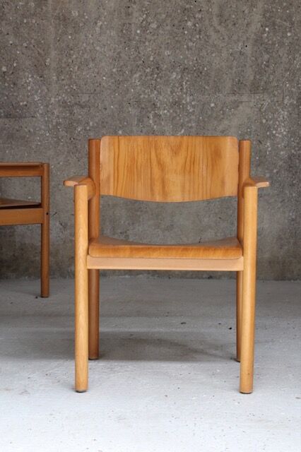 Scandinavian armchairs design plywood beech 1970