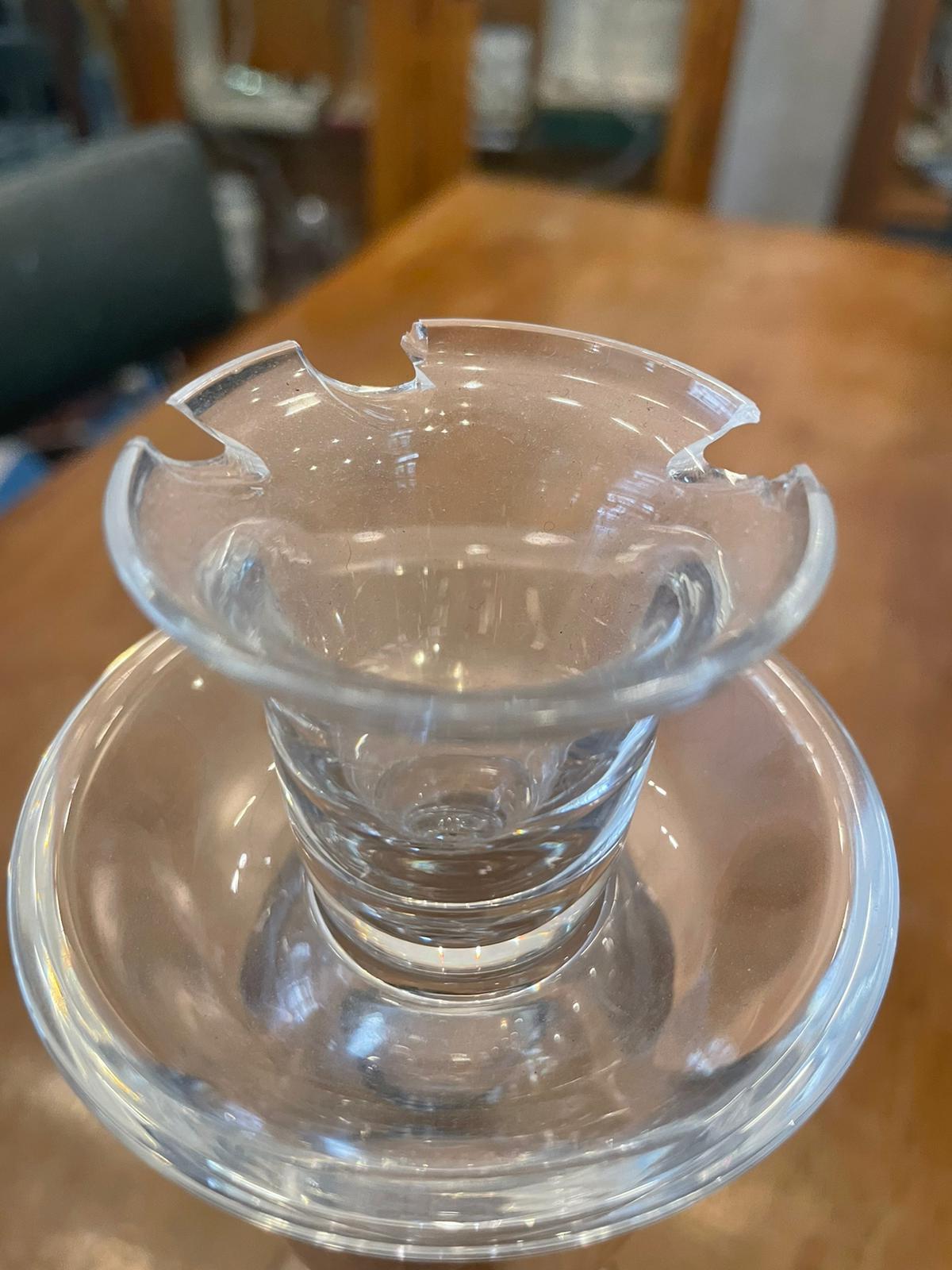 Pair of St Louis crystal candlesticks